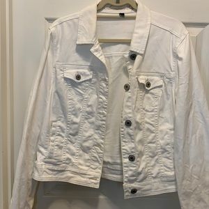 American Eagle Outfitters White Denim Jacket.